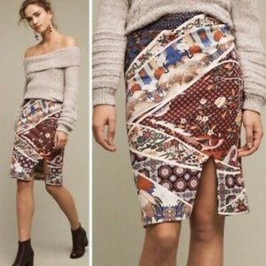 Anthropologie Maeve | Vannia Asian Crane Skirt Sm